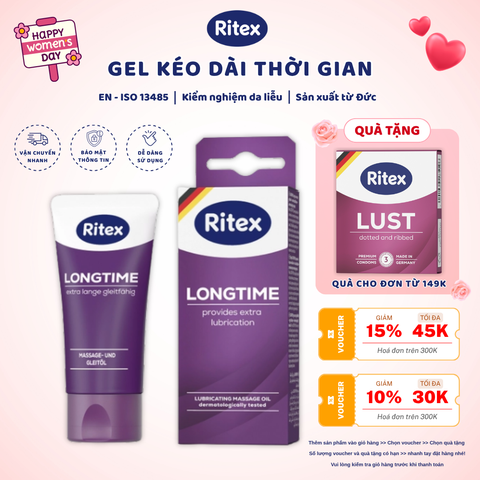 LONGTIME - KÉO DÀI THỜI GIAN (TUÝP 50 ML), TẶNG kèm 01 hộp Lust (3C)