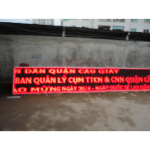 Biển LED chạy chữ ma trận UBND quận Cầu Giấy
