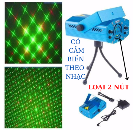 Đèn Led Chiếu Laser SN-09a Sân Khấu ( 2 nút điều khiển )