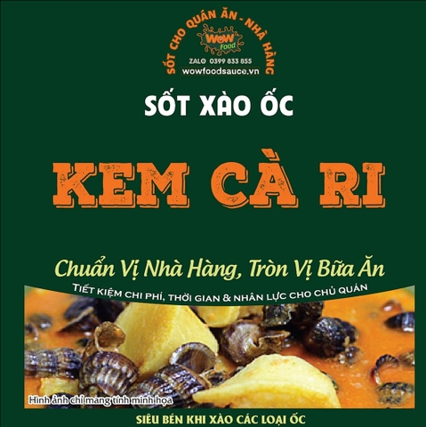 SỐT XÀO ỐC KEM CÀ RI