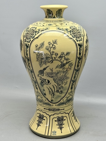 Mai Bình Tứ Cảnh Cao 60cm Gốm Chu Đậu Truyền Thống