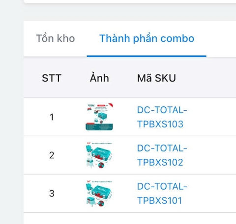 Hộp Đựng Đồ Nghề Xếp Chồng TOTAL TPBXS101/ TPBXS102/ TPBXS103 lòng sâu mẫu mới kích thước 16-19 inch,