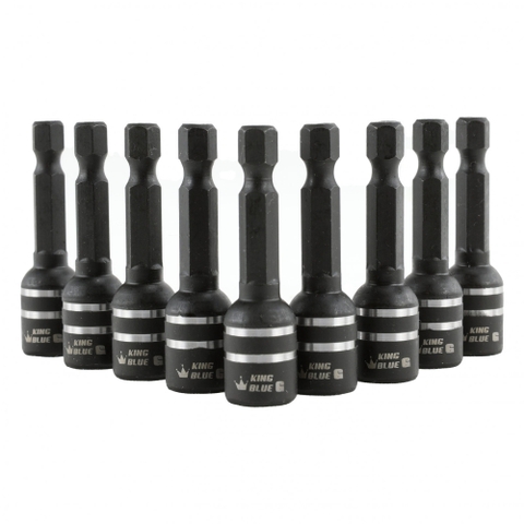 Vỉ 10 đầu bắn tôn 8mm KingBlue KB8x48G chiều dài 48mm Đầu chụp vít tôn