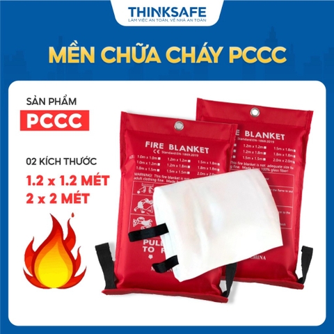 Chăn dập lửa sợi thủy tinh, chịu nhiệt độ cao, kích thước 1m2 và 2m dễ sử dụng, bạt phủ máy móc khi hàn - THINKSAFE