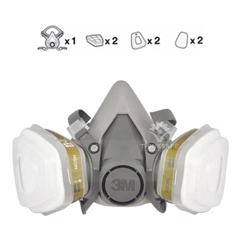Bộ Mặt Nạ Phòng Độc 3M 6200 Kèm Phin lọc 3M 6006 | Methilamin, Formaldehit, HF