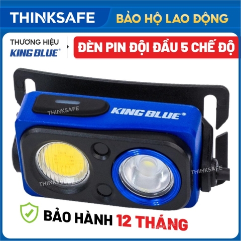 Đèn pin đội đầu KingBlue LED1000H có nút cảm biến 5 chế độ chiếu sáng, đèn pin siêu sáng bảo hành 12 tháng