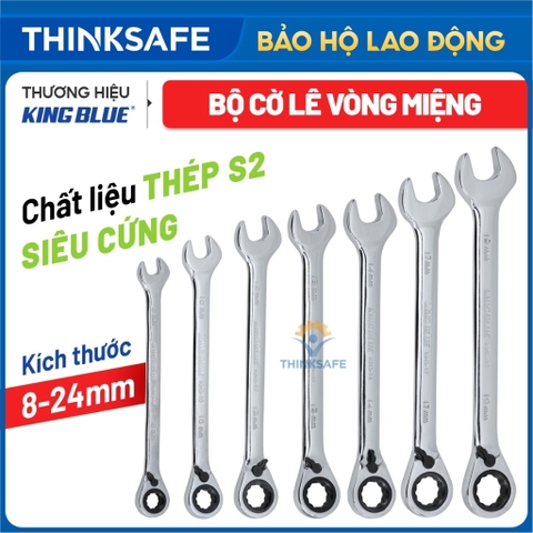 Bộ cờ lê vòng miệng Kingblue KH1-B10/ KH2B9/ KH3B7 kích thước 8-24mm, chất liệu thép cao cấp, túi vải đựng gọn gàng