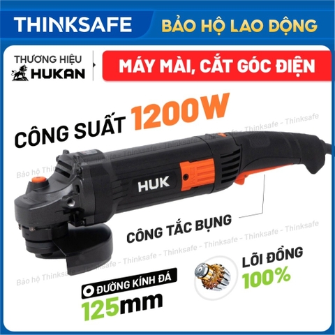 Máy mài cầm tay HUKAN G3-A125TD, Công tắc bụng, Đĩa 125mm, Công suất 1200W, 6 Tốc độ 10.000v/p
