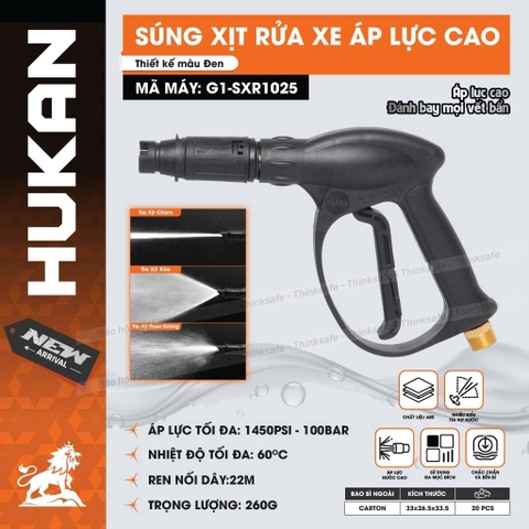 Sung xịt rửa xe áp lực cao HUKAN G1-SXR1025