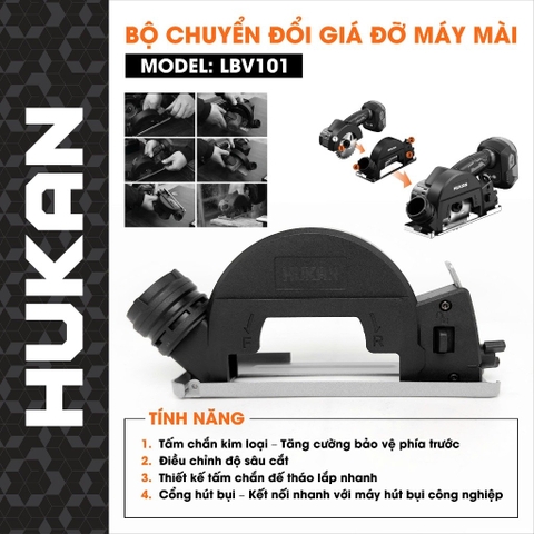 Bộ chuyển đổi giá đỡ máy mài Hukan LBV101 đĩa 100–125mm