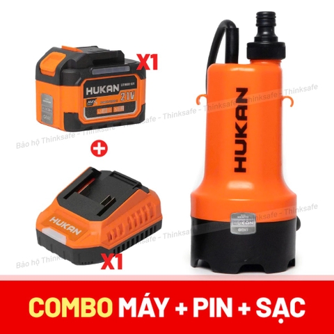 Máy Bơm Chìm Pin 21V HUKAN G1-BCP03A Lưu Lượng 15L/Phút, Ống 25mm, Dây nguồn 5m