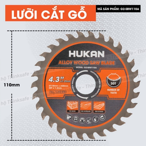 Lưỡi cắt gỗ HUKAN (Gen 2), Kích thước 110mm - 185mm, Chất liệu thép hợp kim, Dùng cắt gỗ, ván ép, Lưỡi cưa gỗ