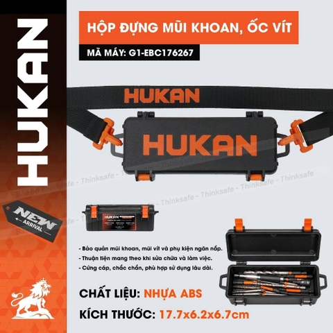 Hộp Đựng Mũi Khoan, Ốc Vít HUKAN G1-EBC176267 | Chất Liệu Nhựa ABS Chắc Chắn, Đựng Phụ Kiện Dụng Cụ, Có Quai Xách