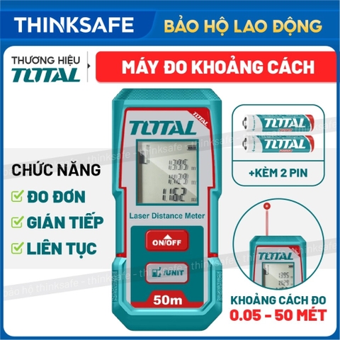 Máy đo khoảng cách tia laser 0.05-50m TOTAL TMT55016, tia đỏ
