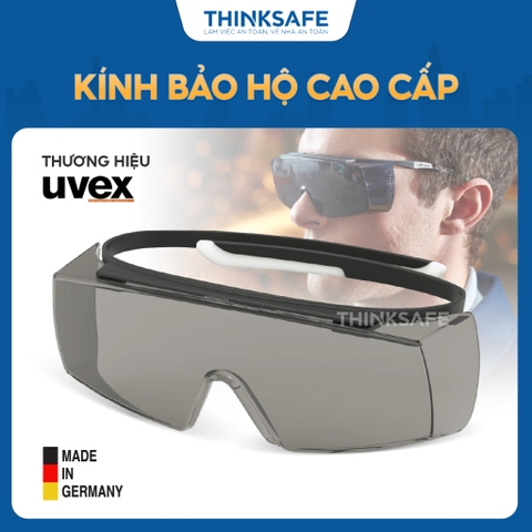 Kính bảo hộ cao cấp Uvex Super OTG chống bụi, chống tia UV, đeo cùng kính cận, chống mờ sương Kính chống bụi đi đường