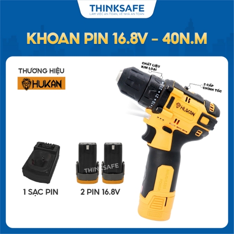 Máy khoan pin HUKAN HK-XC5 NEW 2024, Không Chổi Than, Lực siết 40Nm, Có khóa trục Máy bắn vít 20 cấp trượt - Thinksafe