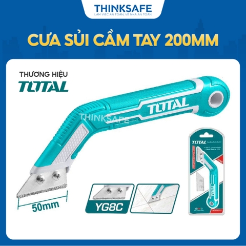 Cưa sủi cầm tay 200mm TOTAL TACHS20021 cây cạo kẻ chỉ ron gạch men, dao sủi sơn - Thinksafe