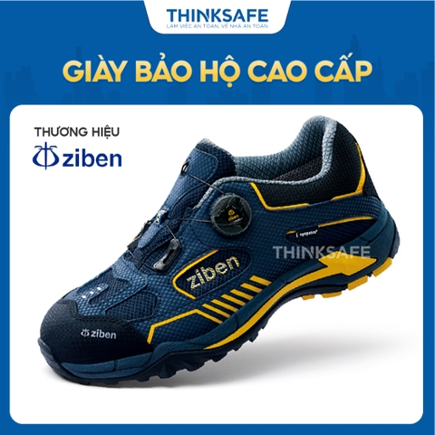 Giày bảo hộ nam/ nữ Hàn Quốc ZIBEN 163, Da thật, vải dệt thoáng khí, chống đinh, chống trơn trượt, chống thấm nước