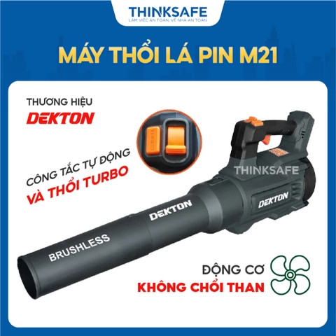 Máy Thổi Lá Dùng Pin Phổ Thông DEKTON M21-TL02BL, chế độ thổi turbo Có Thể Chỉnh Khoá Công Tắc, máy thổi bụi lớn