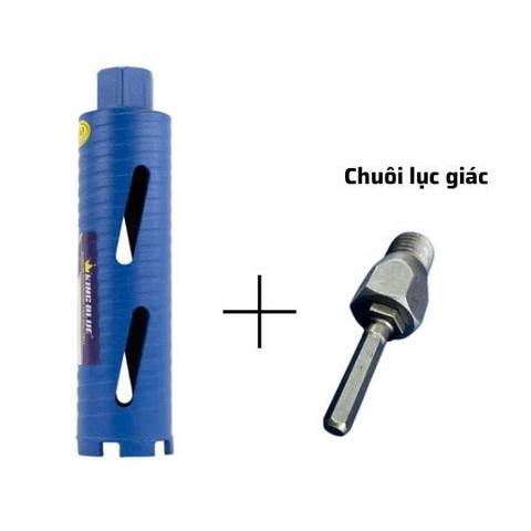 Mũi Khoan Rút Lõi Bê Tông KingBlue KRLK-56*370 + Chuôi DLG-M22