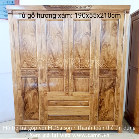 Tủ Quần Áo Gỗ Hương Xám