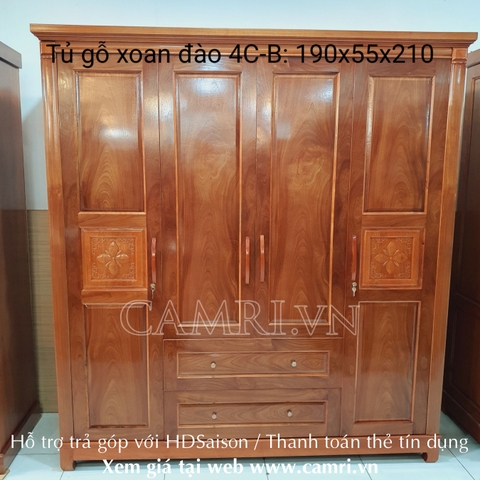 Tủ áo gỗ xoan đào 1M