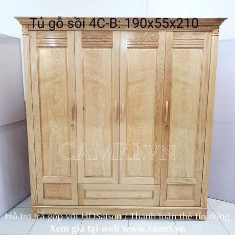 Tủ áo gỗ sồi 1M