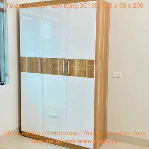 Tủ áo MDF trắng 90