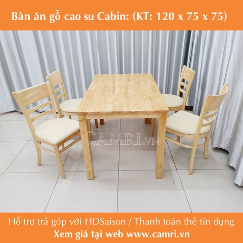 BÀN ĂN CAO SU CABIN 4G ( KÍNH)