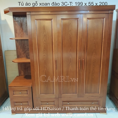 Tủ áo gỗ xoan góc