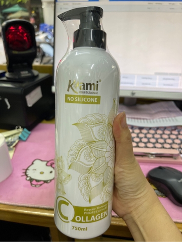 hấp collagen kami chai trắng