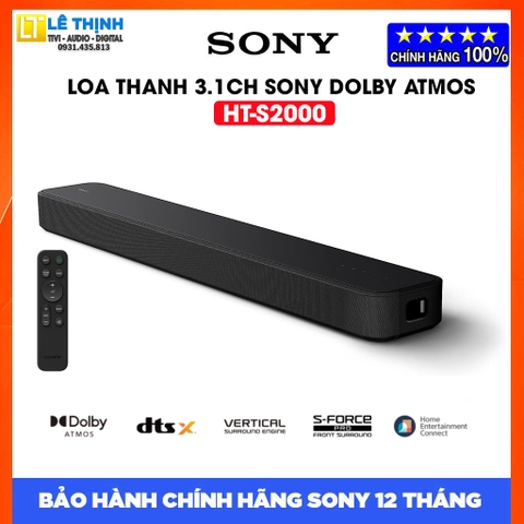 Loa thanh Dolby Atmos®/DTS:X® 3.1 kênh Sony HT-S2000