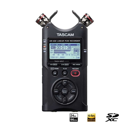 MÁY GHI ÂM TASCAM DR-40X (ĐEN)