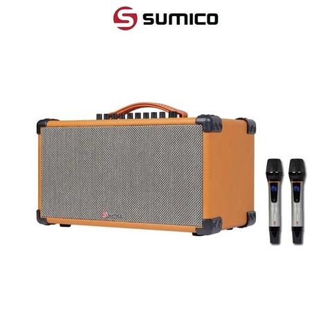 Loa Bluetooth Karaoke Sumico BT-S52 - Công suất 100W -Pin 8 Giờ, Cổng phát lại USB, Tặng Kèm 2 micro