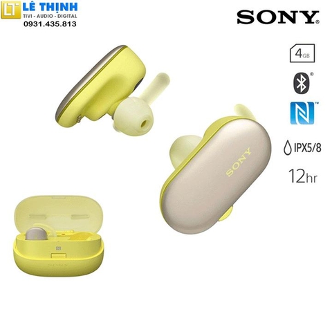 Tai Nghe True Wireless Chống Nước Sony WF-SP900 (Vàng)