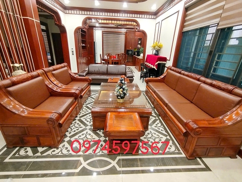Bọc lại bộ sofa gỗ tại Bắc Từ Liêm (Hà Nội): Giữ trọn giá trị, làm mới cảm xúc