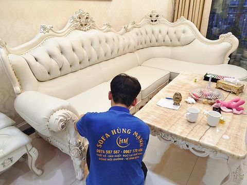 Bọc sofa tân cổ điển tại Royal City: Đổi màu da - Giữ đẳng cấp