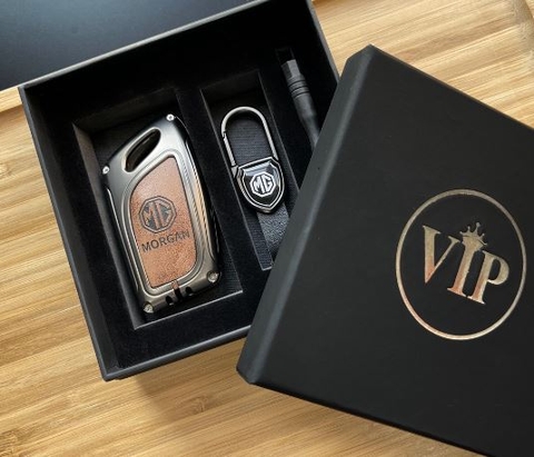 Ốp bảo vệ khóa xe MG ZS, MG HS, MG 5 Hợp Kim Da Bò Cao Cấp