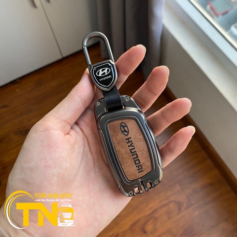 Ốp khóa xe I10, Creta, Elantra, Tucson, Stargazer Hyundai Hợp Kim Da Bò