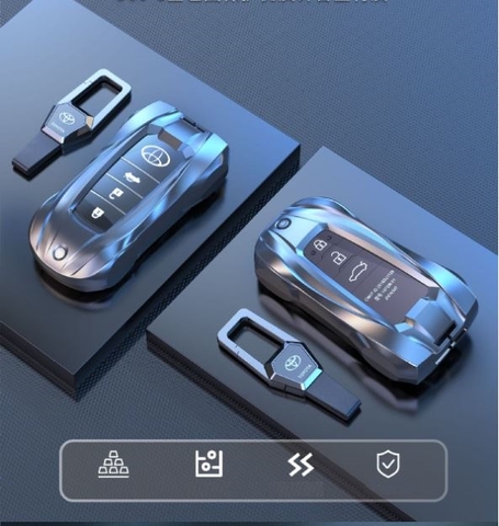 Ốp Bọc Chìa Khóa Toyota Fortuner, Land Cruiser, Innova, Hilux Hợp Kim Auto