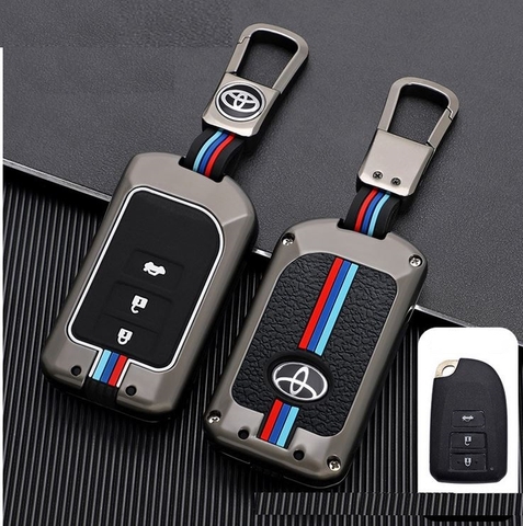 Ốp Chìa Khóa Xe Toyota Vios, Yaris Chìa Điện Smartkey Hợp Kim Kẽm Phản Quang