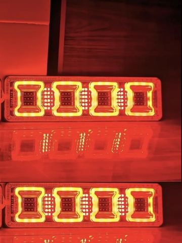 Đèn Led Hậu Xe Tải 4 Khoang 12V - 24V Siêu Sáng