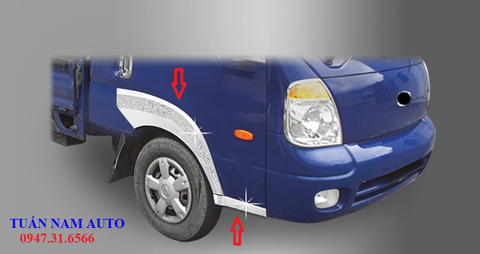 ỐP CRÔM TAI XE, CHÂN CÁNH CỬA XE TẢI KIA K250, K200, BONGGO 3 (BẢN TO)