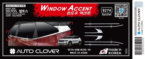 NẸP CHÂN KÍNH SELTOS KIA MẠ XI CRÔM (HÀNG HÀN QUỐC CAO CẤP)