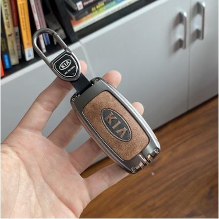 Ốp Chìa khóa KIA Soluto, Sorento, Seltos, Optima Hợp Kim Da Bò