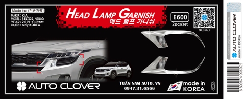 Ốp Đèn Gầm Seltos | Ốp Đèn Sương Mù Mạ Xi Crôm Seltos (Hàng Korea Cao Cấp)