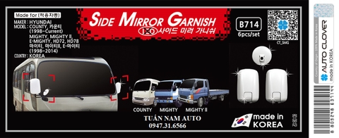 ỐP GƯƠNG CRÔM XE HYUNDAI COUNTY