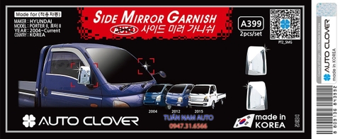 ỐP GƯƠNG CƠ XE TẢI HYUNDAI H150 MẠ CRÔM ( KOREA)