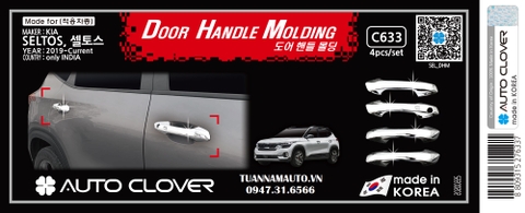 Ốp Tay Nắm Mở Cửa Seltos Kia Mạ Chrome (Hàng Korea Cao Cấp)