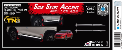 NẸP ỐP HÔNG CHÂN CÁNH CỬA NEW SANTAFE 2021, 2020, 2019,2018